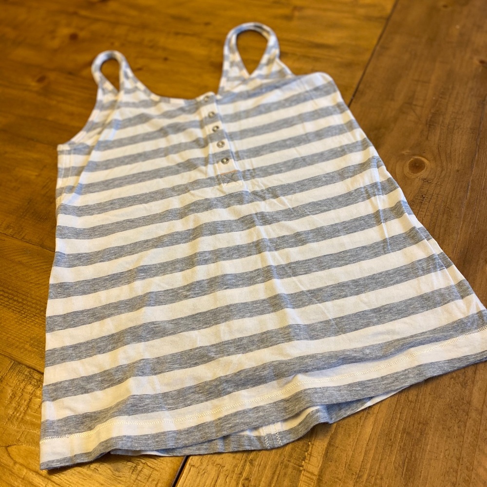 Lululemon essentials button collar tank striped